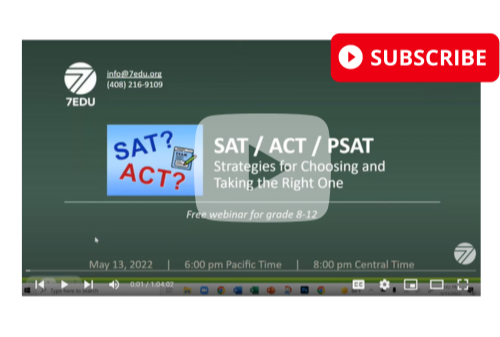 7EDU Test Prep Classes & Camps for SAT, PSAT, ACT Exams