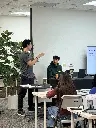 Student pitching a business idea to classmates at 7EDU YEP entrepreneurship summer camp