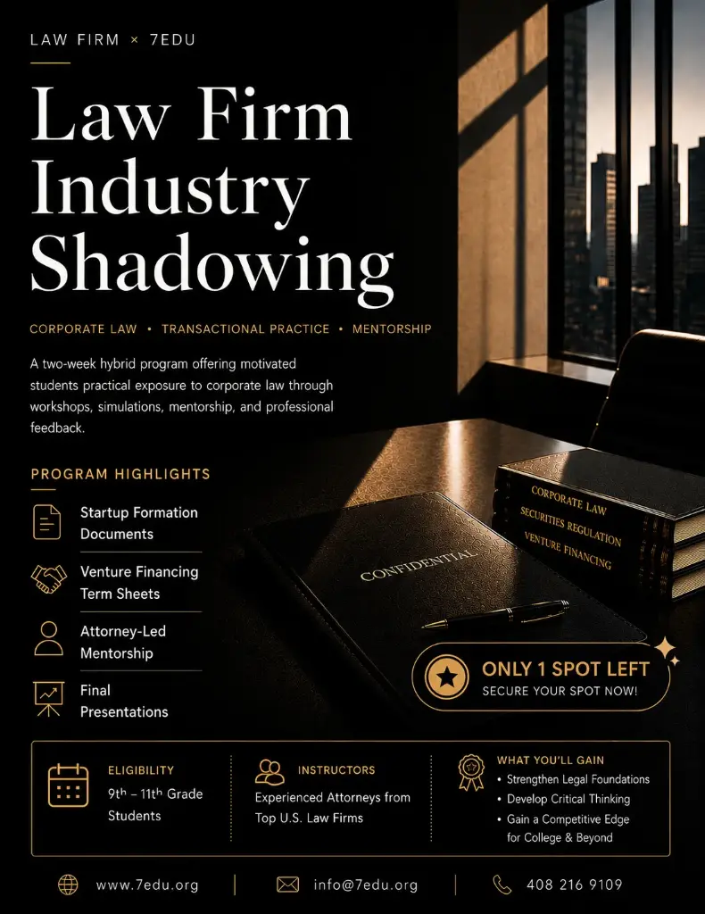 Law Firm x 7EDU Industry Shadowing Program