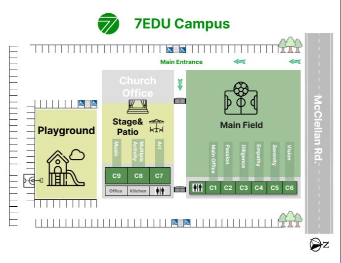 7EDU Campus Map